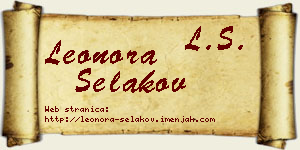 Leonora Selakov vizit kartica